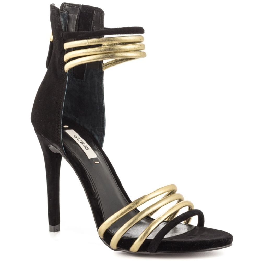 NEW GUESS Chanta - Blk Multi Suede Shoes SZ 9